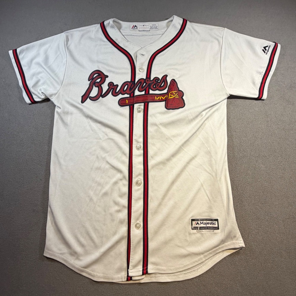 Majestic Atlanta Braves Josh Donaldson 20‎ Jersey Youth XL White Cool Base MLB